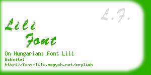 lili font business card